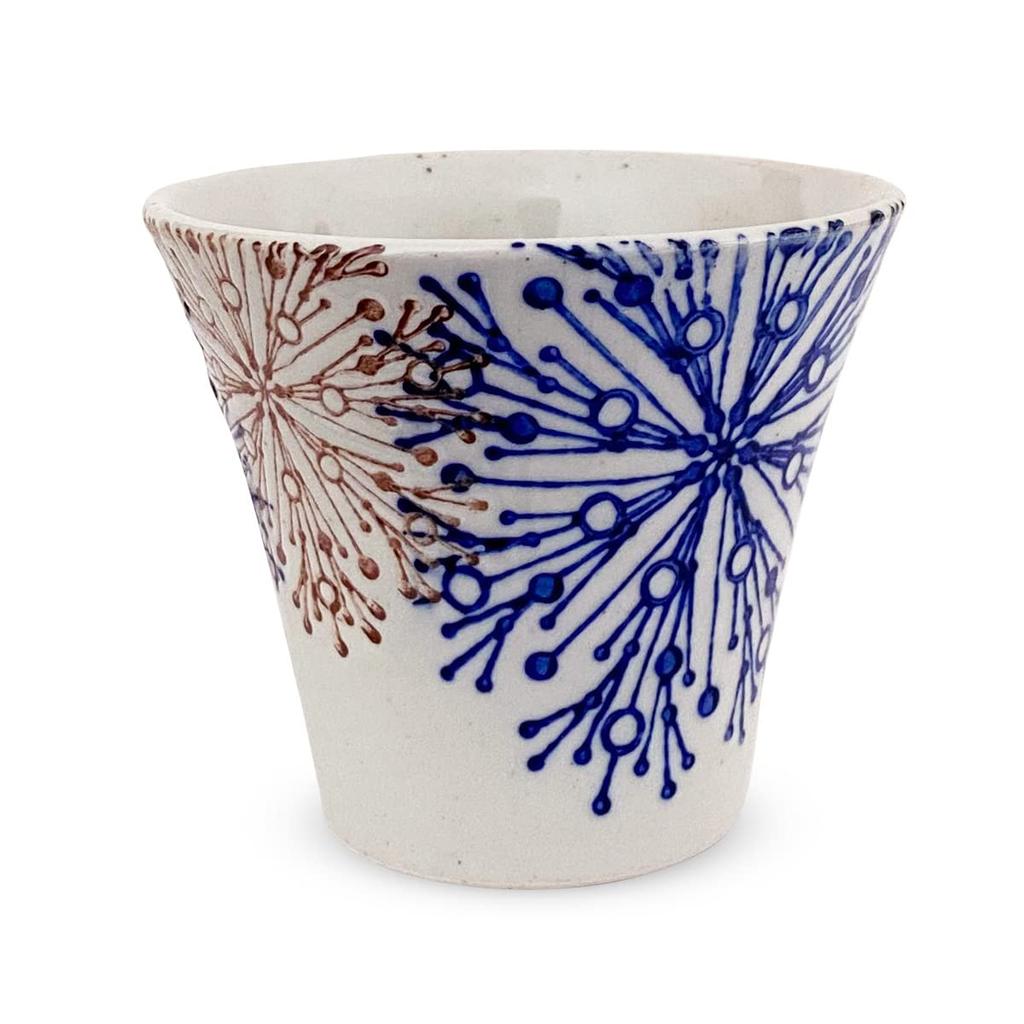 Isayama Kiln 140cc In Hasami Yunomi Tea Flower Center Blue J-kitchens Teacup, (Made Japan, Ware, Bowl), Pattern,