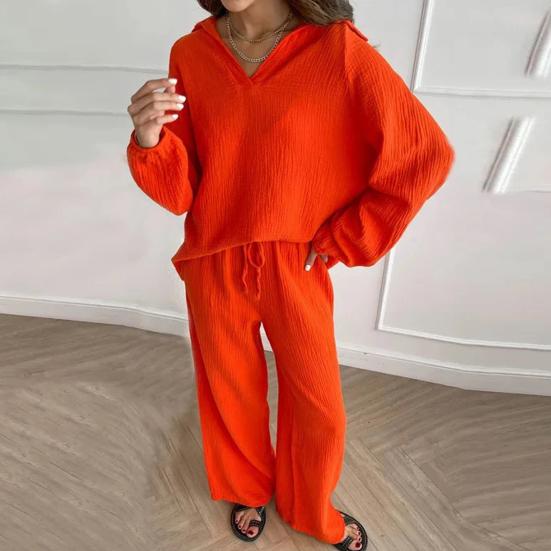 2 шт./компл. женский топ, брючный костюм с длинными рукавами, V-образным вырезом, длинными рукавами и завязками