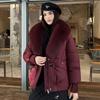 Streetwear Big-Fur-collar Down Cotton-padded Jacket Women's Winter Short Parkas Thicken Warm Coats Lady Fashion Outerwear