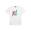 Polo Ralph Lauren SS22 Однотонная футболка с принтом букв, с круглым вырезом и короткими рукавами, мужская, топы, белая, MNPOTSH1N821226-100