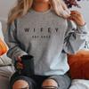Wifey EST 2023 Sweatshirt Bridal Shower Gift Engagement Gift Fiance Sweatshirts Wedding Gifts Women Graphic Hoodies Pullovers