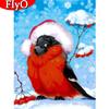 Алмазная картина, полная дрель, Рождественская птица, Алмазная вышивка, зимняя снежная мозаика, животное, рукоделие, декор для дома
