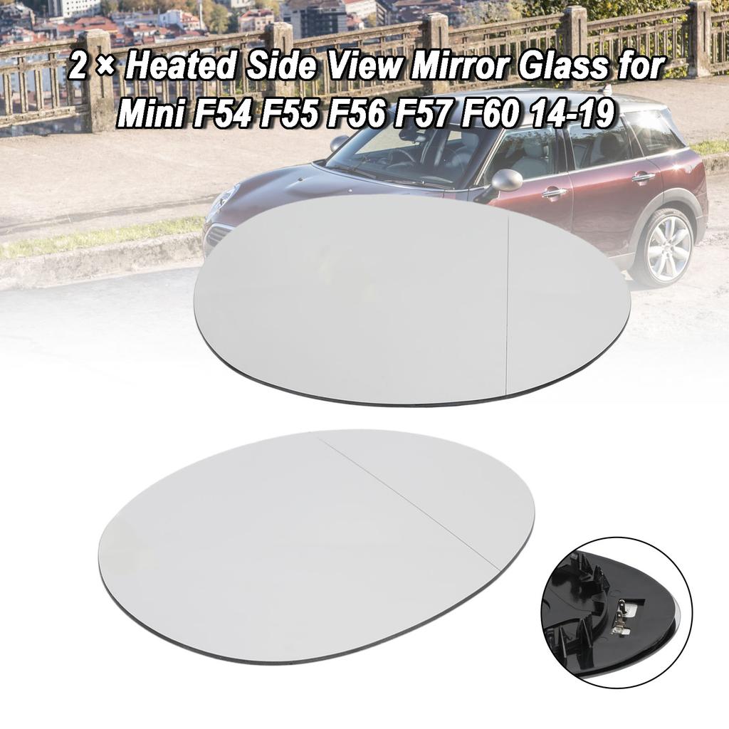2 × Зеркальное стекло с подогревом для Mini F54 F55 F56 F57 F60 14-19