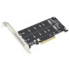 2 X 32Gbps M.2 SSD PCIE X8 M Key Hard Drive Converter Dual Port M.2 NVMe Adapter Card  PC Upgrade