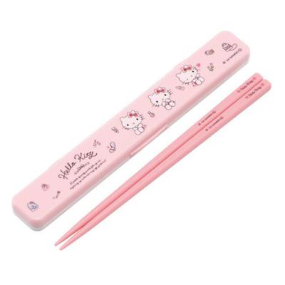 Набор бесшумных палочек для еды Hello Kitty Акварельная косметика 18 см