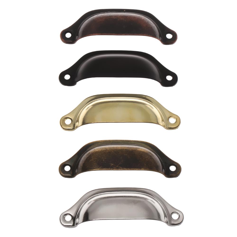 Antique Brass Dresser Furniture Shell Shape Cabinet Pulls Door Handle Drawer Knob Wardrobe Pulls