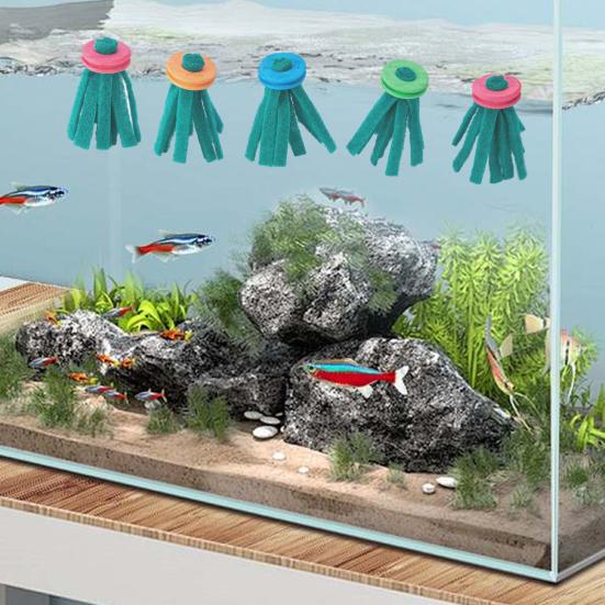 Нерестовые мопы для рыб Безопасные для аквариумных рыб мопы для размножения Мопы для откладывания икры с плавающими пенопластовыми кольцами для петушков, гуппи