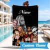 Custom Name Beach Towel Adele's Artwork Microfiber Beach Towel, Lightweight for Summer Travel, Swimming Pool Fan Birthday Gift