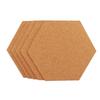 5PCS Cork Notice Board Self Adhesive Hexagon Cork Board for Photo Wall Decorations DIY Office Bulletin Board Corkboard
