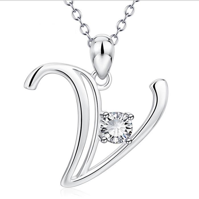 Модное бриллиантовое колье в европейском и американском стиле 26 английских букв