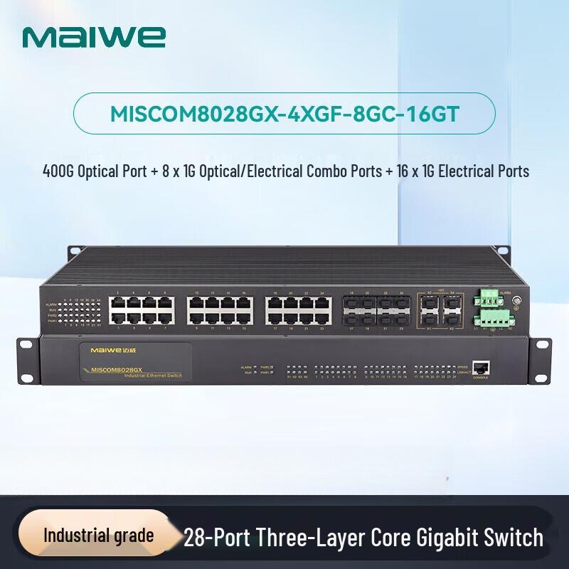 Промышленный управляемый коммутатор Maiwei на 28 портов 10G