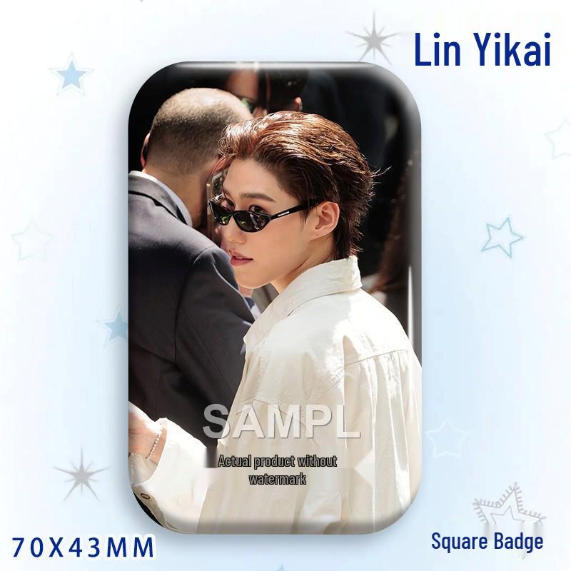 Thai Star PP Lin Yikai Concert Support Badge: Laser-cut Square Brooch Ornament