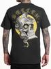 Мрачная мужская футболка с коротким рукавом Haubrick Skull, Премиум, в стиле татуировки змеи