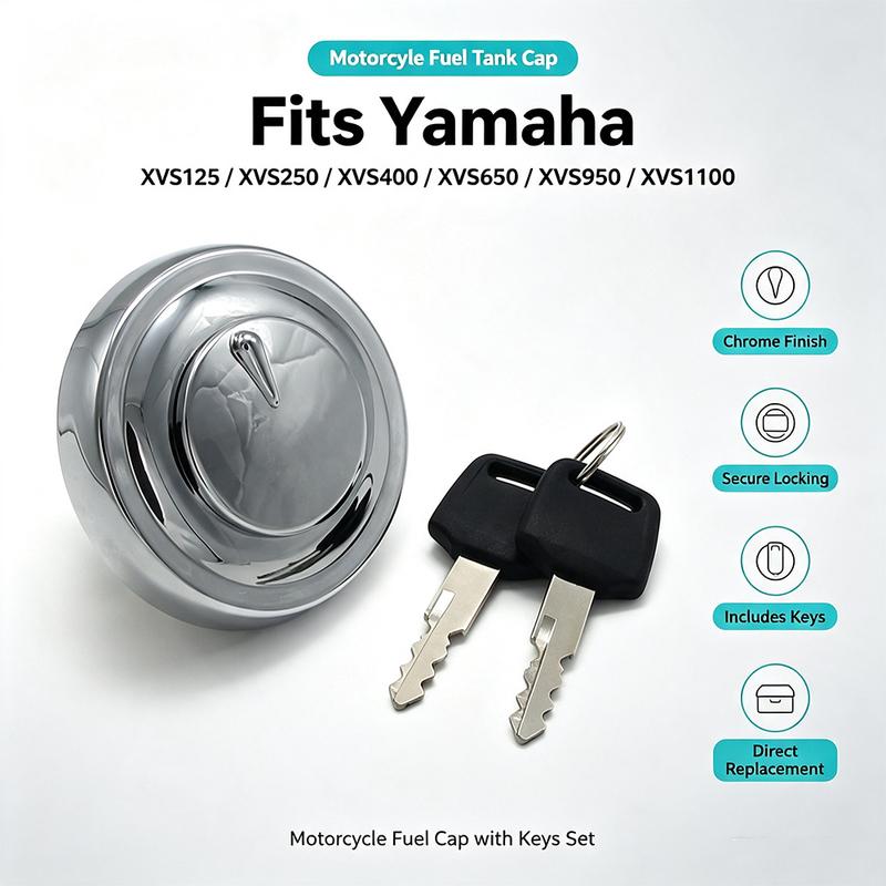 Motorcycle Fuel Tank Cap For Yamaha XVS125 XVS250 XVS400 XVS650 V-Star Midnight Star XVS950 Bolt C-Spec R-Spec XVS1100 XVZ1300