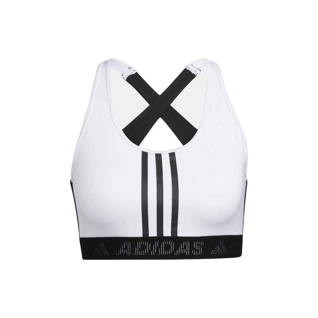 Adidas Logo Letter Print Striped Sports Tank Top Women Tops White GL0585