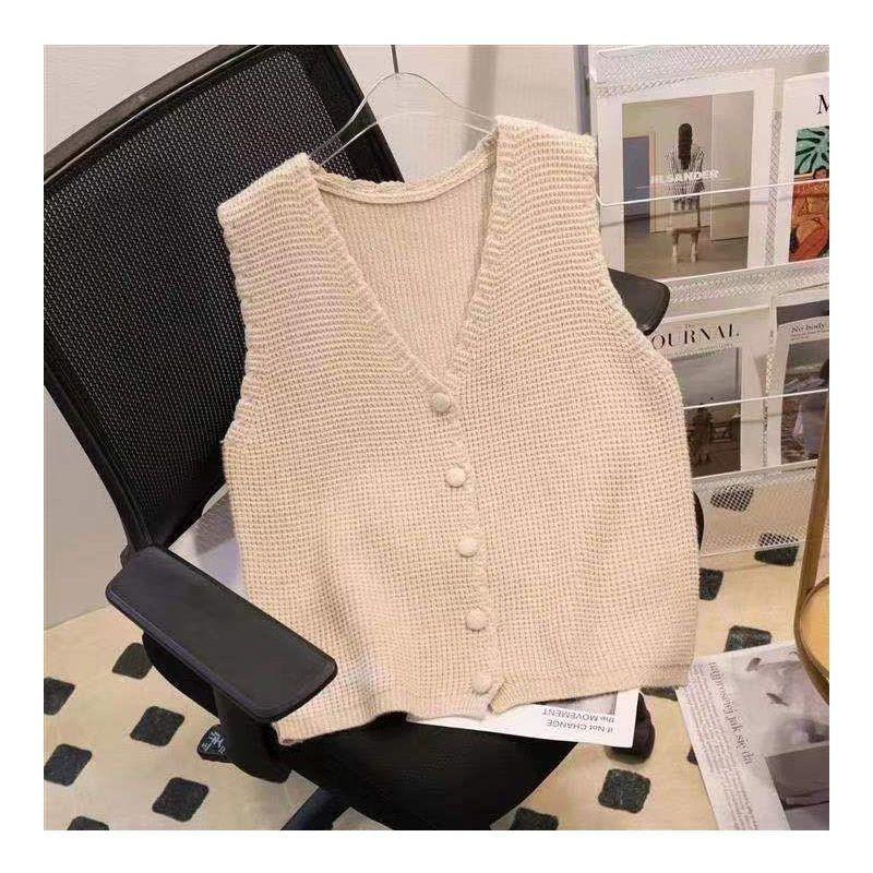 Women's Autumn and Winter Vest Ladies' Woolen Small Vest Layering Sweater Outer Wear Knitted Vest for Women Winter Outer Wear