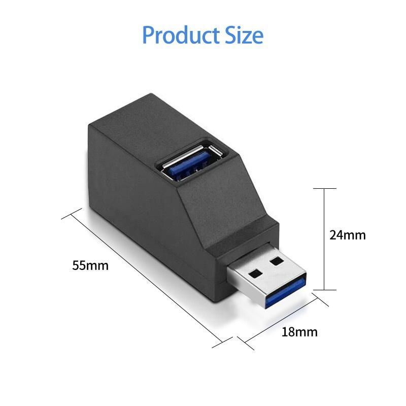 3-портовый USB-концентратор-адаптер-удлинитель для ПК, ноутбука, мобильного телефона, USB-разветвитель, 3-стороннее зарядное устройство, дисковая док-станция для мыши ZPG