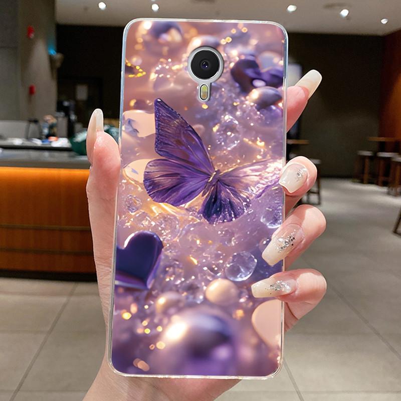 Чехол для Meizu M3 M5 Note Чехол для Meizu M3S M5S Задняя крышка Прозрачный Роскошный Бабочка Мода Цветок Мягкий ТПУ Силиконовый Чехол для Телефона