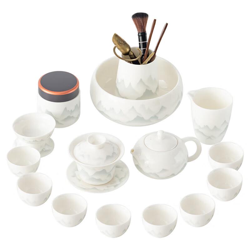 Chaxun Ink Wash Landscape Ceramic Tea Set