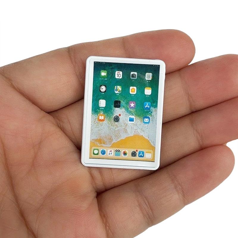 1 Pcs Mini Laptop Computer Model Doll House Scene Decoration Toy 1:12 Dollhouse Miniature Tablet DIY Accessories