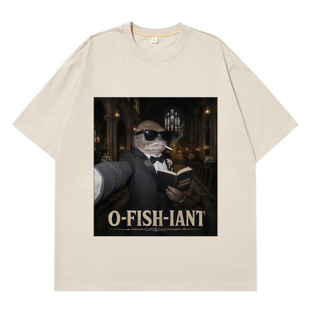 Funny Fish Meme Tshirt Unisex Unisex Fashion Hip Hop Tshirt Shortsleeved Loose Casual Cotton Vintage Oversized Tshirts