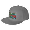 Fashion Centigrade  s Pinball Art Flat Brim Sun Hat  American Retro Hats For Unisex
