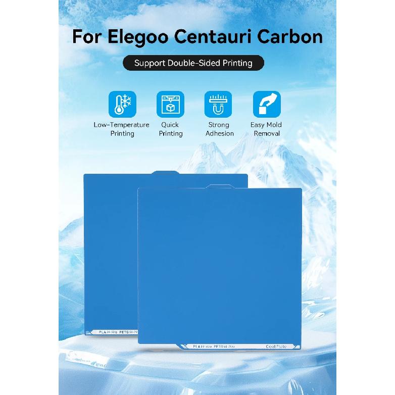Build Plate For Elegoo Centauri Carbon Cold Plate Low Temperature Plate Double-Sided Printing 256x256mm Heat Bed 3D Printer Part
