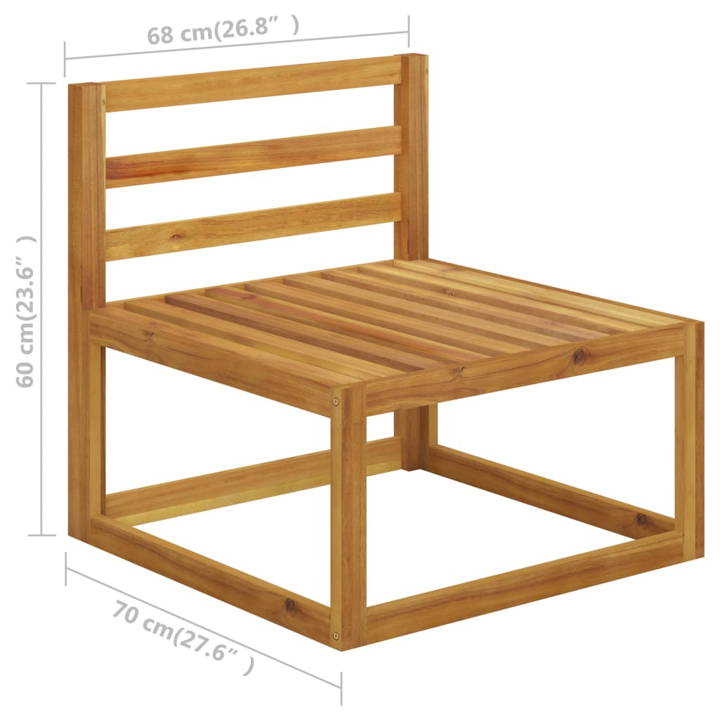 4 Piece Garden Lounge Set with Cushions Solid Acacia Wood