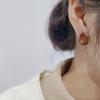 Коллекция Майяра Молочный Кофе Универсальные Высококачественные Серьги-Гвоздики Женская Мода Легкая Роскошь Темперамент Нишевый Дизайн