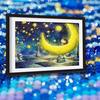 Алмазная вышивка мультфильм мальчик и луна полная круглая алмазная живопись Алмазная мозаика стразы изображение