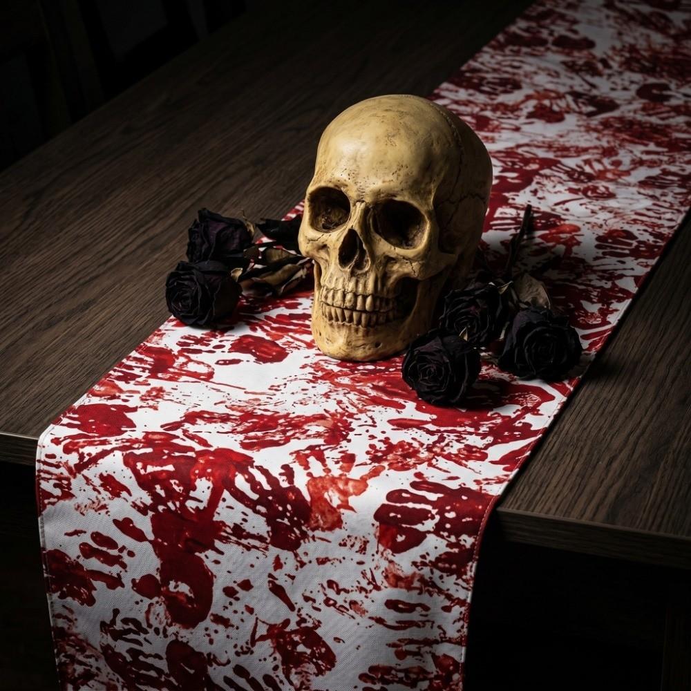 Bloody Halloween Decorative  Tablecloth Handprint Table Cover Scary Placemat  Halloween Party