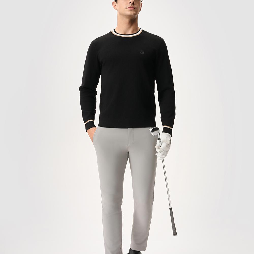 New FILA Golf Series SS25 Sweater Men's Pitch Black A11M515402FBK