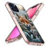 Прозрачный чехол для iPhone 17 Air 16 Pro Max 15 Pro 14 Plus 17E 16E 11 13 12 Mini с изображением Красной лисы на зимнем льду и снегу
