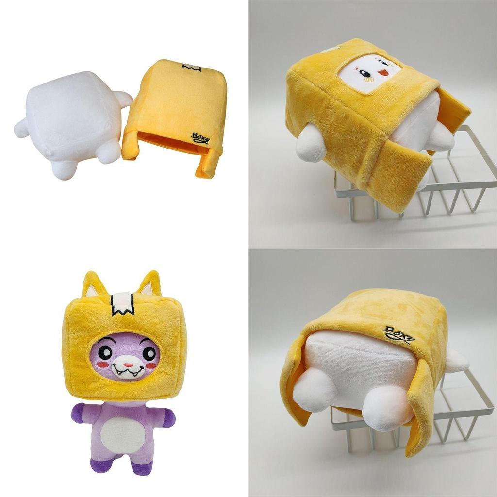 Очаровательная плюшевая игрушка Lankybox Boxy Foxy Rocky, мягкая набивная кукла, фигурка из детской игры