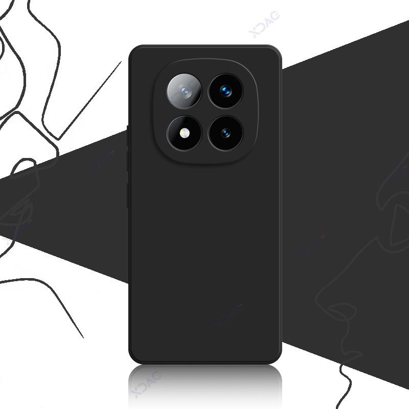 Чехлы для телефонов Redmi Note 14 Pro Plus 5G Мягкий квадратный жидкий силиконовый чехол-накладка RedmiNote14ProPlus Anti-fall Coque Bag