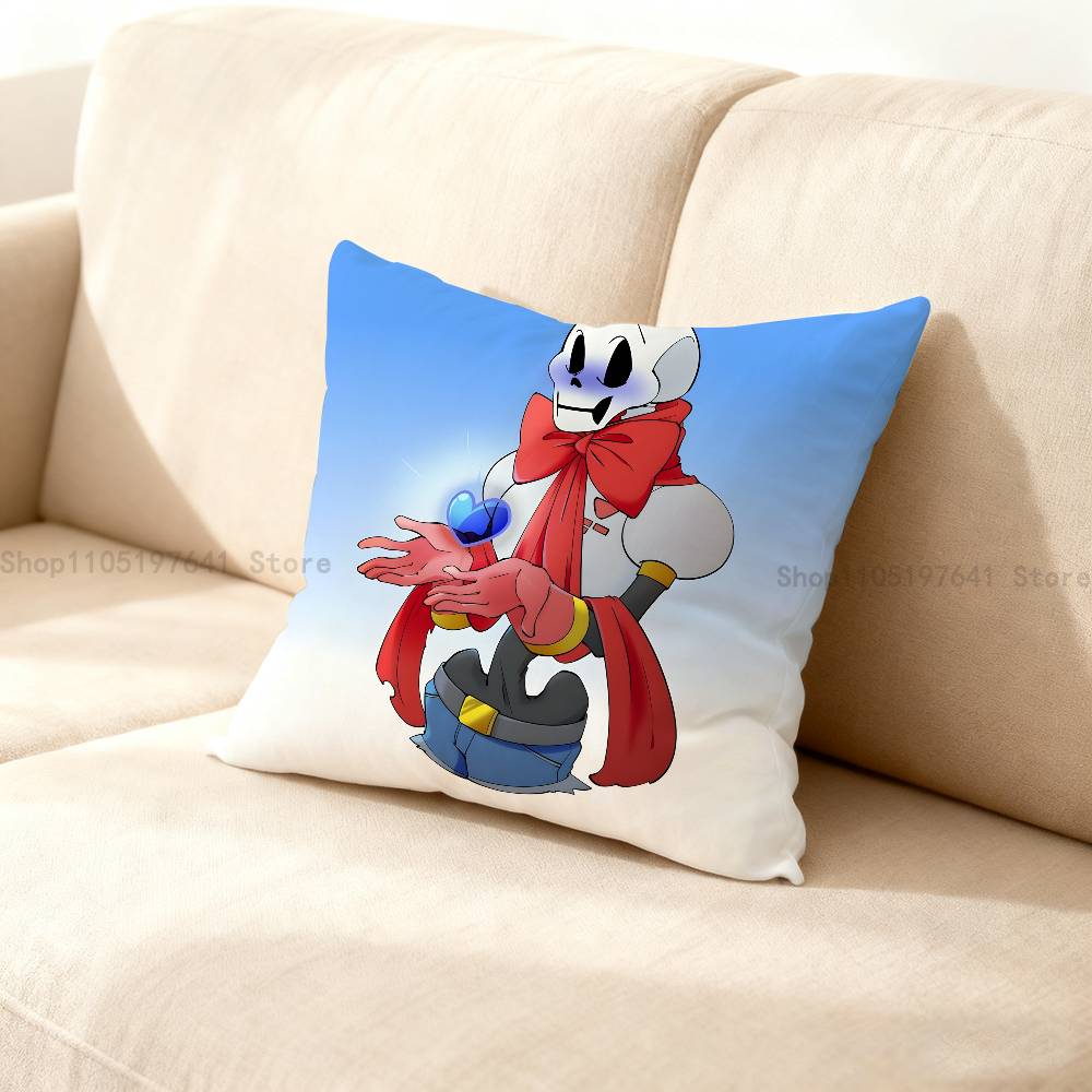 U-Undertale Papyrus Pillow Case Cute Cartoon Anime Peripheralsbedroom Sofa Decorative Cushion Cover Soft Cushion Cover