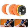 Car Polishing Sponge Pads Kit Foam Pad Buffer Kit Polishing Machine Wax Pads for Auto Motorcycle Vehicle Removes Scratches