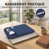 Housse pour Ordinateur Portable avec Pochette, Protection Anti-Rayures 13 Pouces - Bleu Marine