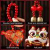 Chinese New Year Decoration Horse Fish Hanging Ornament Auspicious Symbols Blessing Bag for Wall Car Home Decor