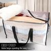 1/2Pack 90L Heavy Duty Storage Bags with Lids,Transparent Zippered Moving Totes for Clothes, Travel & Seasonal Home Organization