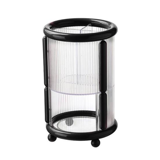 Подставка для кистей для макияжа Настольный органайзер для губной помады и карандашей для бровей 2-ярусный стакан для косметических кистей для организации туалетного столика