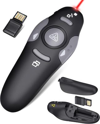 Беспроводной кликер для презентаций PowerPoint, пульт-презентер с USB-донглом и лазерной указкой, кликеры для слайдов