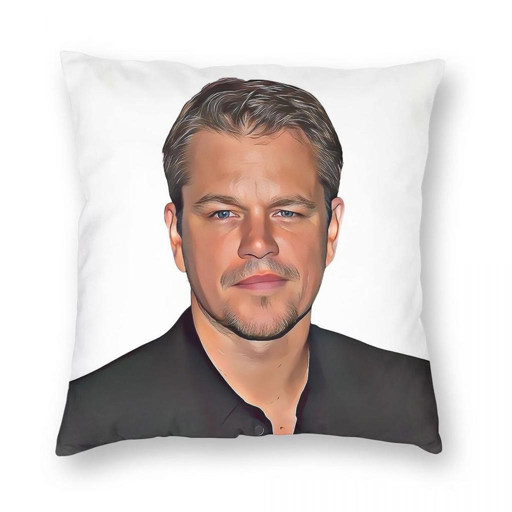 Matt Damon Actor Pillowcase Polyester Linen Velvet Creative Zip Decorative Throw Pillow Case Home Cushion Cover