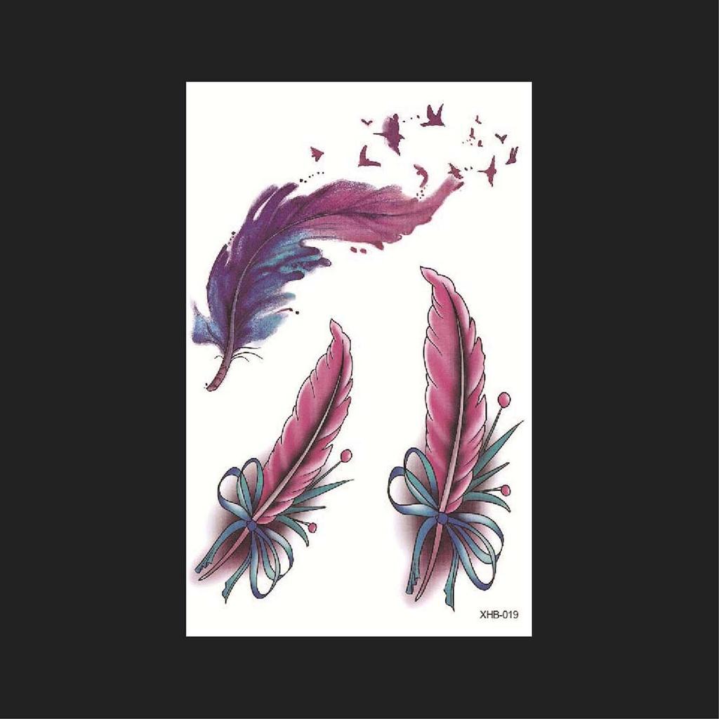 Lasting Leg Body Art Temporary Decal Black Rose Butterfly Design 3D Body Tattoo Sticker Cover Scars