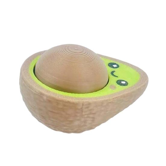 Игрушка для снятия стресса, 3D-печатный авокадо, игрушка для снятия напряжения с механизмом «нажми-отскочи», портативное настольное украшение размером с ладонь