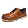 PAFHL Casual Walking for and Business Size Men's Shoes, Lace-Up Sneakers, Shoes, Lightweight, Water-Repellent, Non-Slip, Casual, Commuting, (Brown,