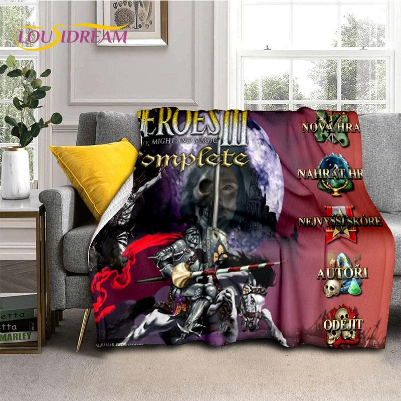 HD Heroes of Might and Magic Retro Game Soft Flannel Blanket,Throw Blanket Comfortable Blanket for Picnic Beds Sofa Home Bedroom