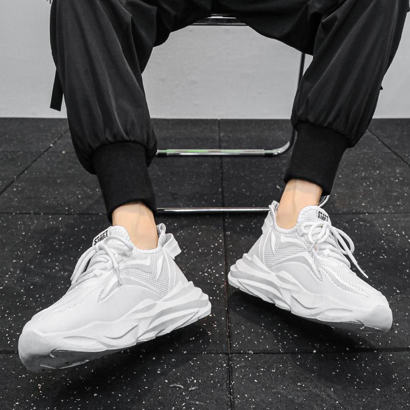 Мода PARZIVAL Мужская повседневная обувь Весенние дышащие громоздкие кроссовки Спортивная обувь Мужские кроссовки Вулканизированная обувь Тренеры Теннис мужской