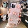 Crystal Strap Butterfly Glitter Silicone Case for Realme 9 C35 8i C31 Xiaomi Redmi Note 11S 10S iPhone 11 12 13 14 Samsung A03 Core Cover Phone Bumper