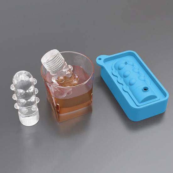 Форма для кубиков льда, силиконовый поднос для охлаждения льда, коктейли с виски, легко заполняемый и высвобождаемый ледогенератор, забавная тарелка для льда для создания атмосферы вечеринки